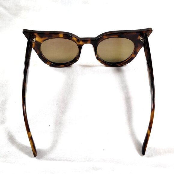 Le Specs Flashy Cat-Eye Tortoiseshell Blue Lens Sunglasses - Picture 5 of 10